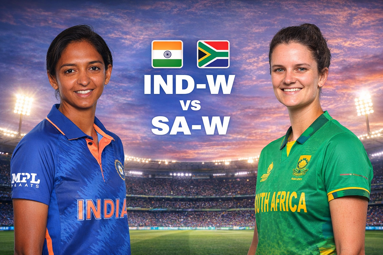 India Women’s National Cricket Team vs South Africa Women’s National Cricket Team stats showing head-to-head ODI and T20I performance